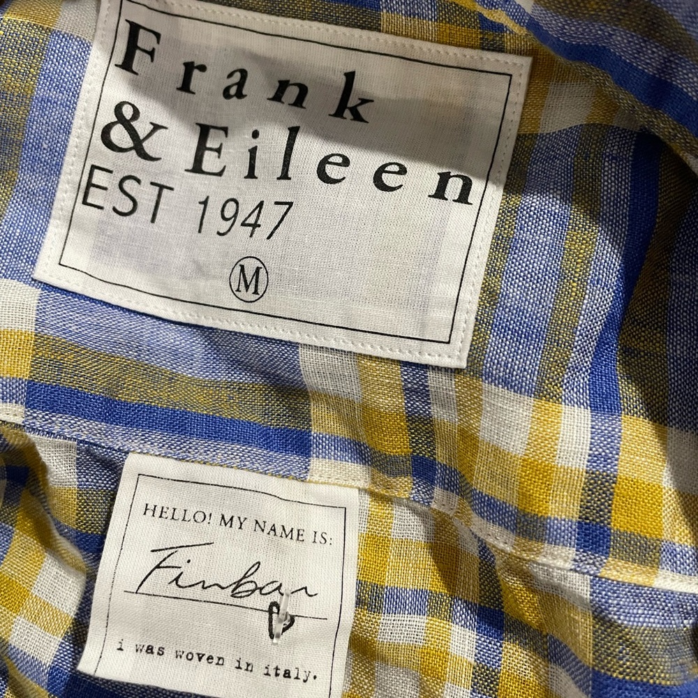Frank &‎ Eileen Blue and Yellow Plaid Shirt - Picture 3 of 7